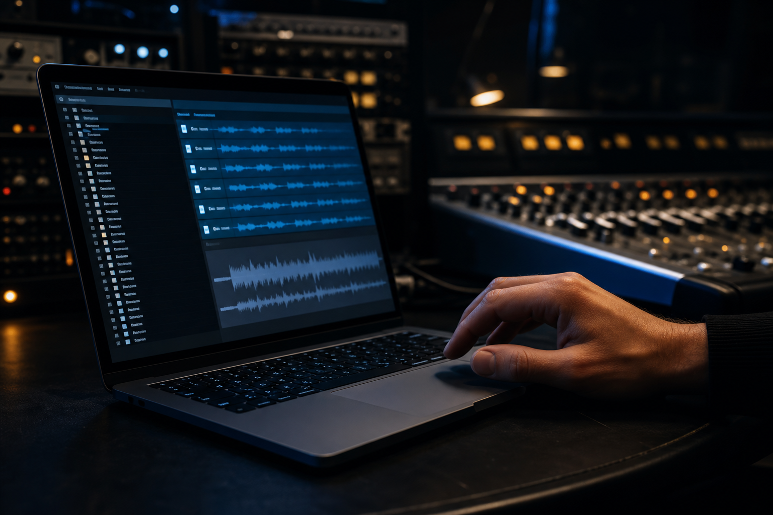Audiobestanden delen vanuit een studio